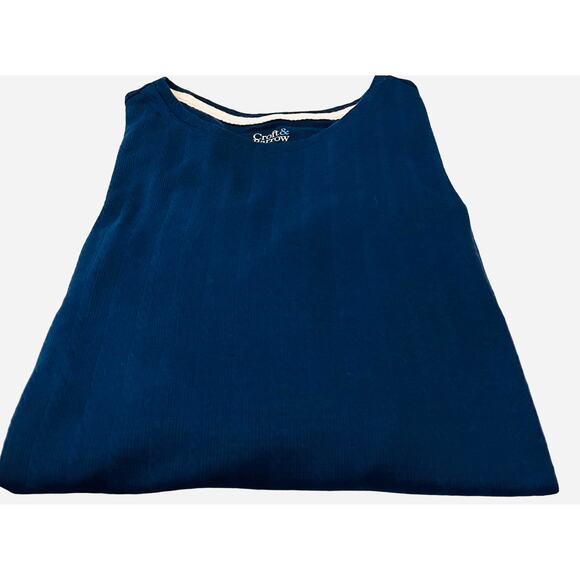 CROFT & BARROW LONG SLEEVE ROUND NECK TOP, WOMENS, XL, NAVY BLUE, CASUAL, NWT - Picture 7 of 10